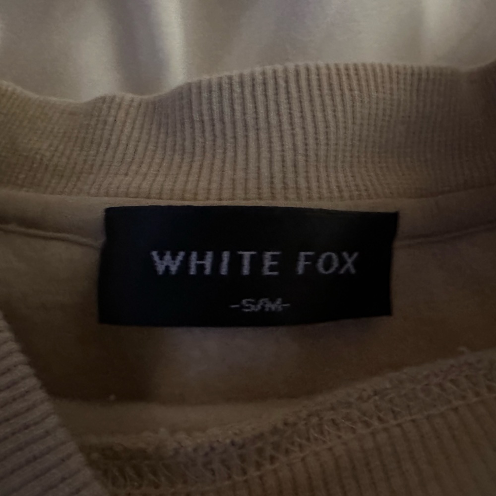 white fox crewneck Beverly Hills
